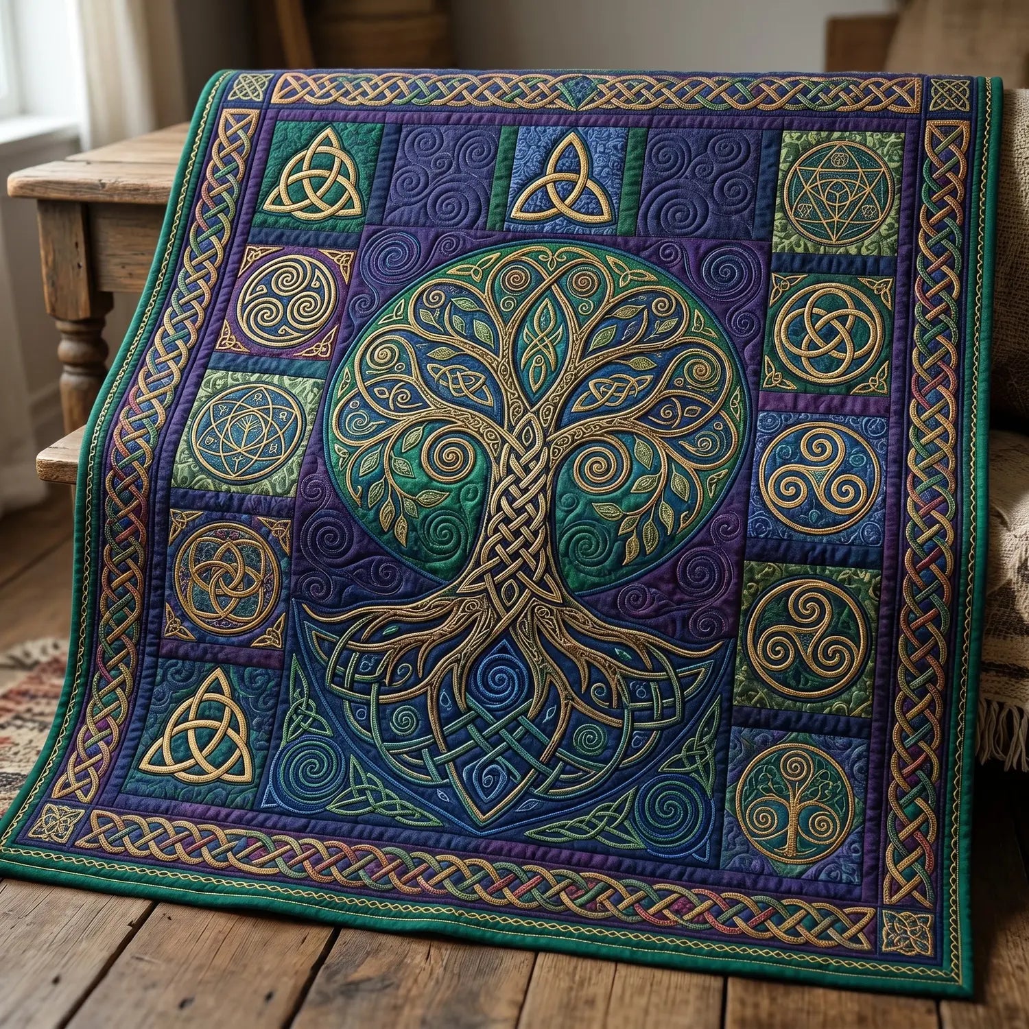 Tree Of Life Quilt Blanket