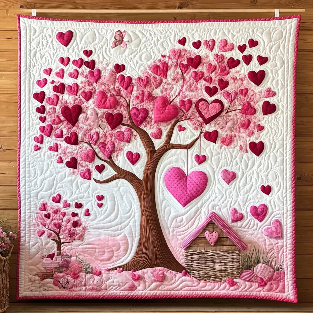 Tree Of Love Quilt Blanket