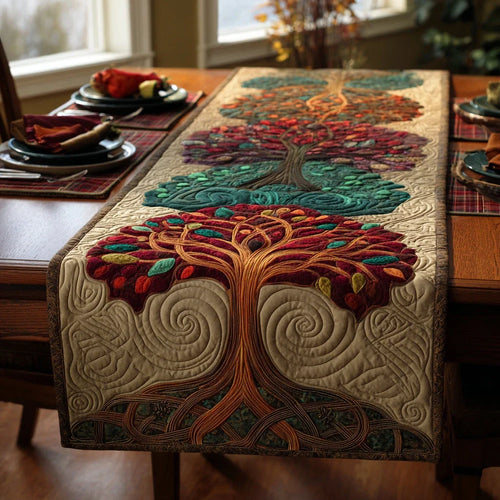 Tree Unity Quilted Table Runner
