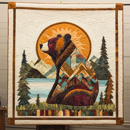 Tribal Bear Totem Quilt Blanket