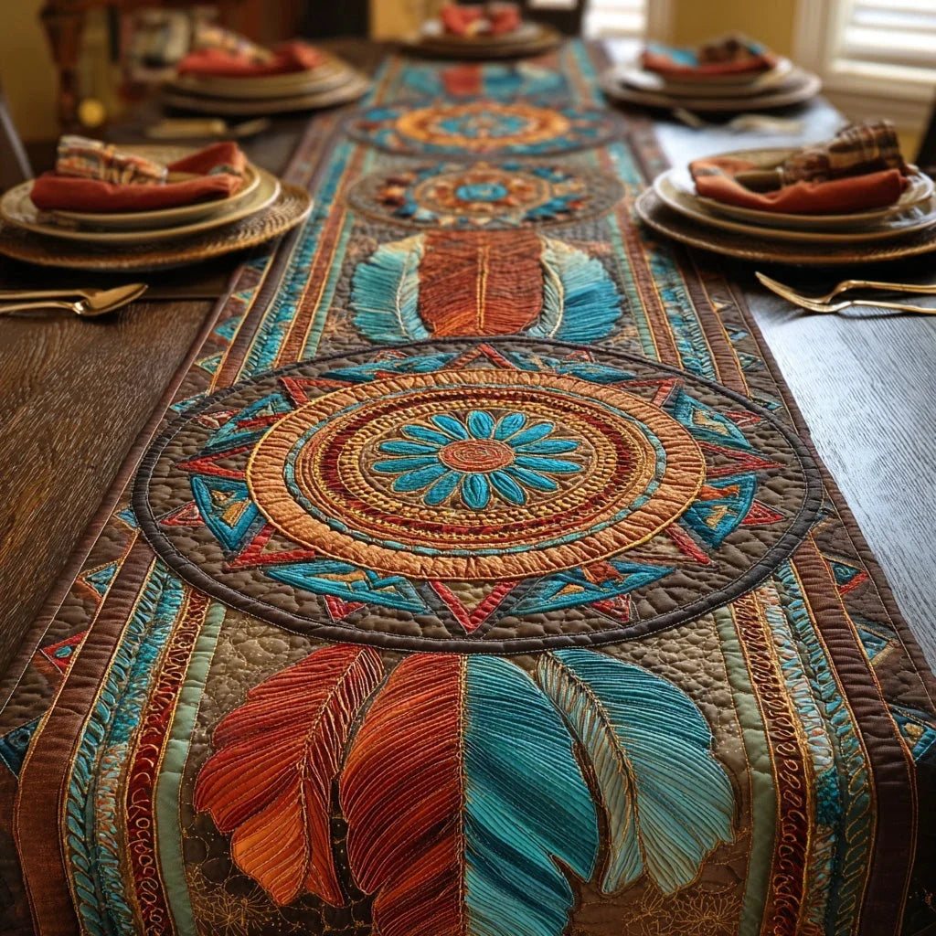Tribal Dream Quilted Table Runner
