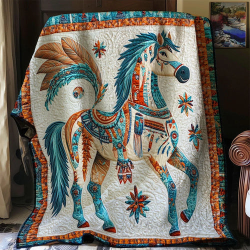 Tribal Gallop Quilt Blanket