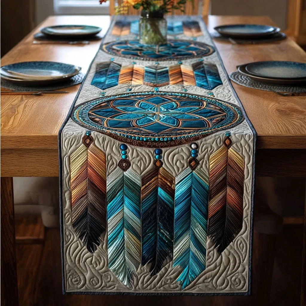 Tribal Harmony Quilted Table Runner