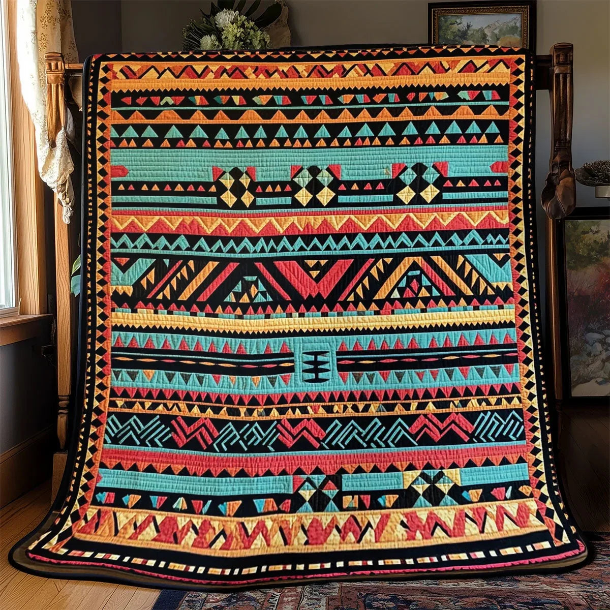 Tribal Pattern Quilt Blanket