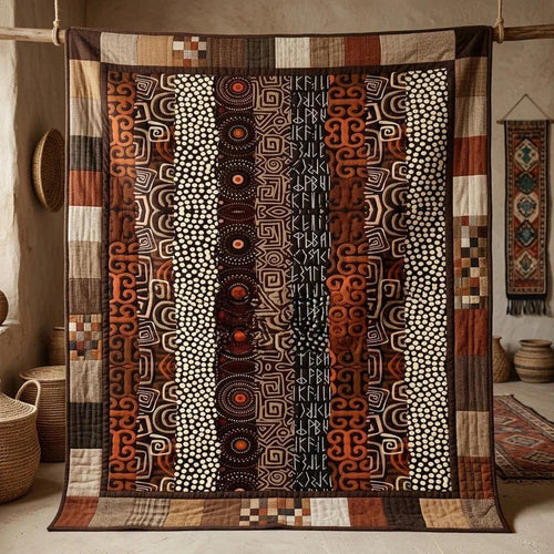 Tribal Stripes Quilt Blanket - Quilted Blanket by Wild and Way