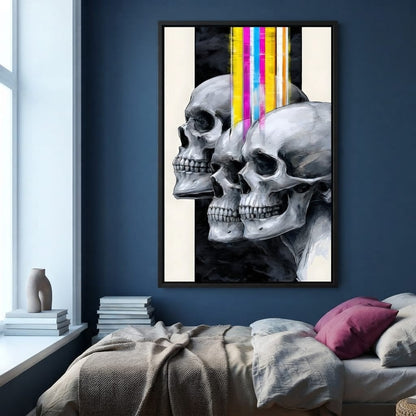 Trilogy of Modern Mortality Canvas Wall Art