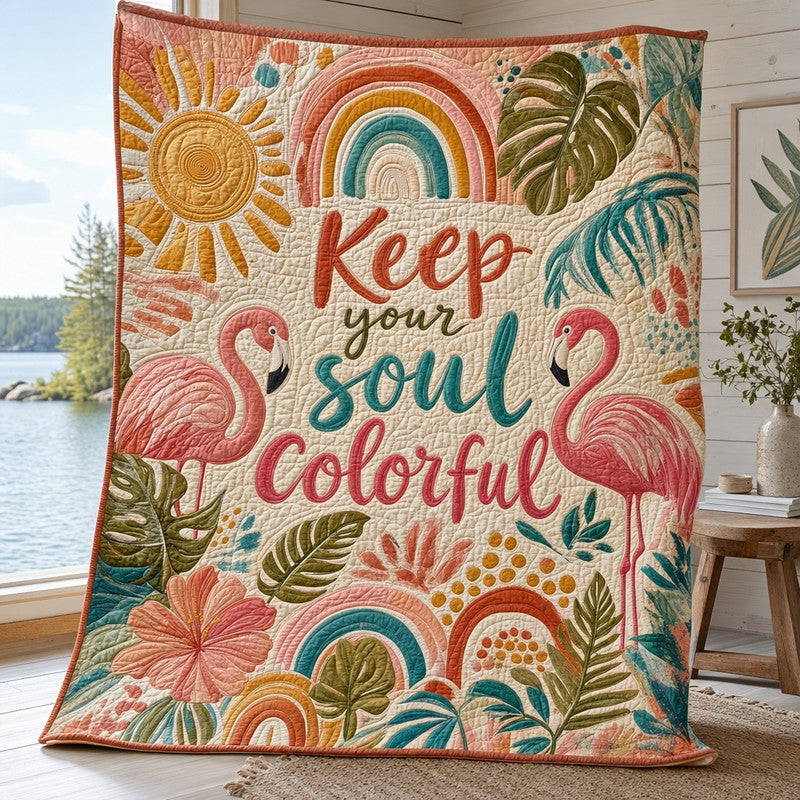 Tropic Glow Quilt Blanket - Quilted Blanket by Wild and Way