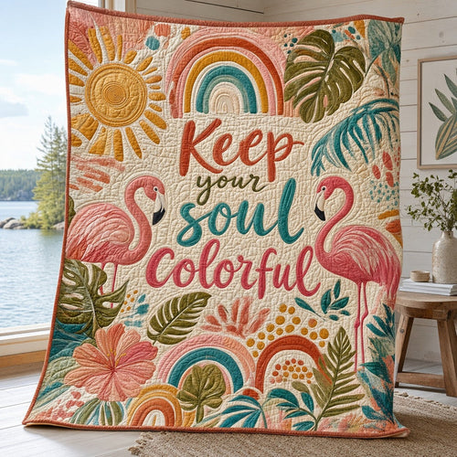 Tropic Glow Quilt Blanket - Quilted Blanket by Wild and Way