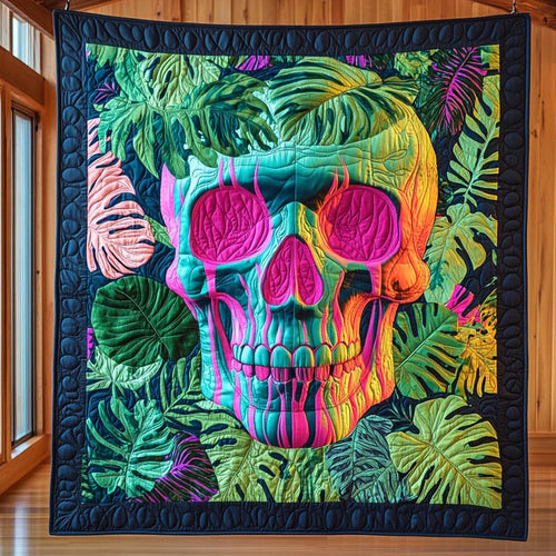 Tropic Skull Bloom Quilt Blanket