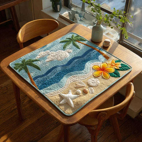 Tropical Beach Ocean Quilted Table Topper