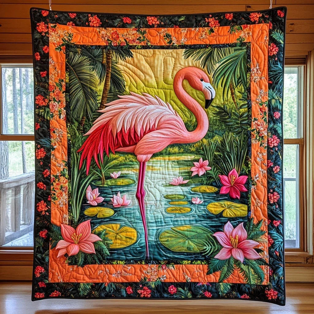Tropical Bloom Quilt Blanket
