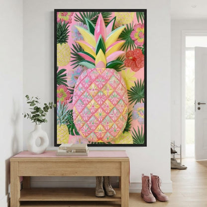 Tropical Solstice Island Pineapple Canvas Wall Art