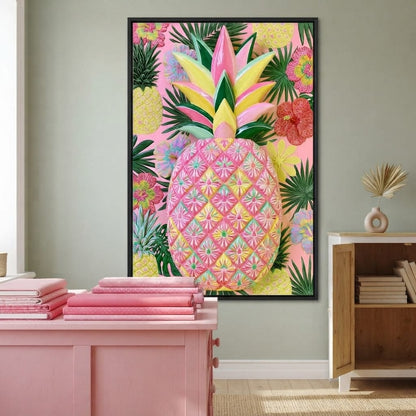 Tropical Solstice Island Pineapple Canvas Wall Art
