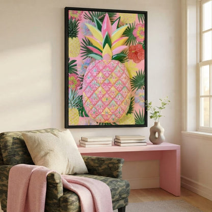 Tropical Solstice Island Pineapple Canvas Wall Art