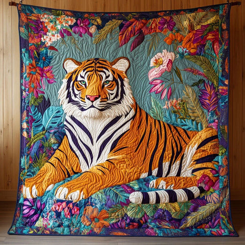 Tropical Tiger Quilt Blanket