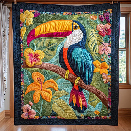 Tropical Toucan Quilt Blanket