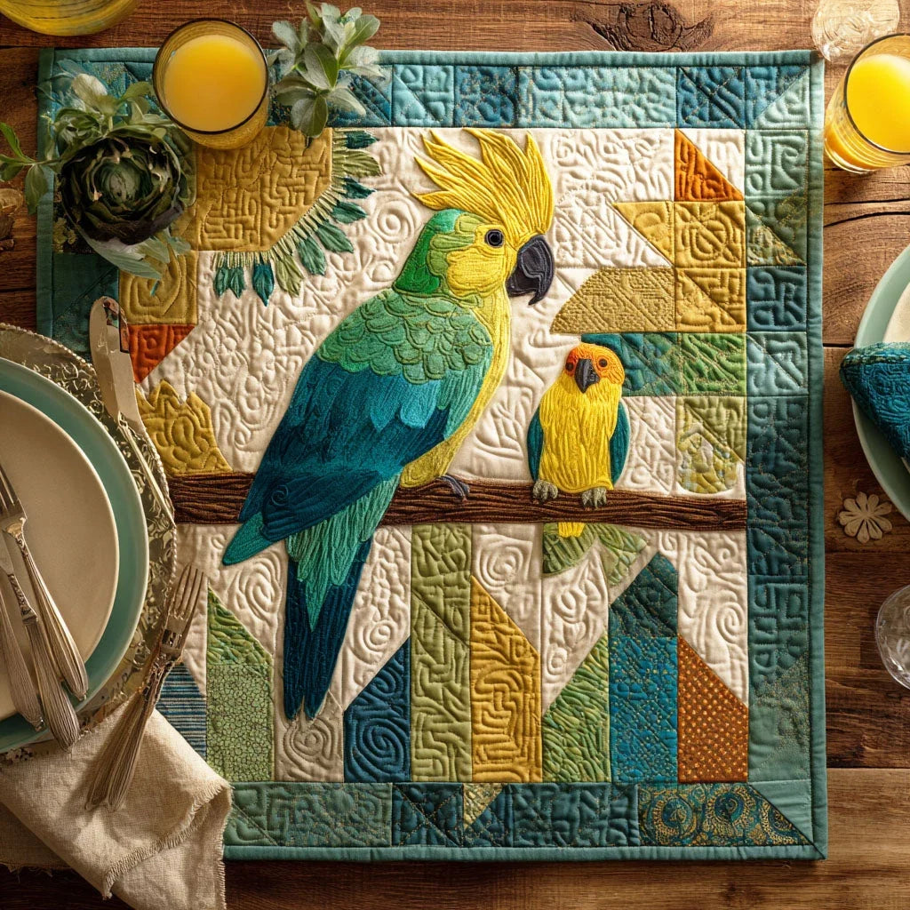 Tropical Wing Quilted Table Topper