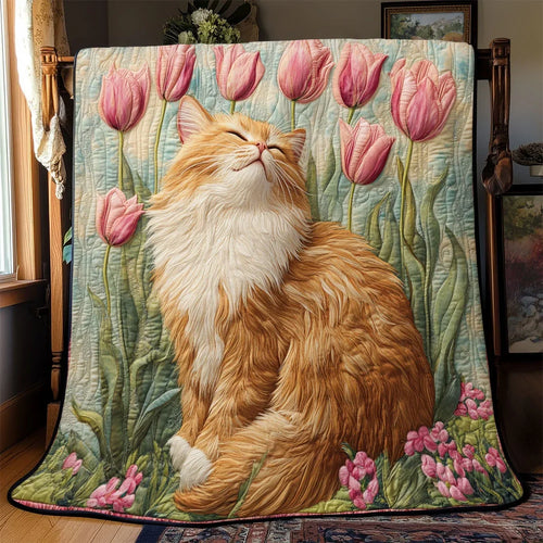 Tulip Cat Quilt Blanket