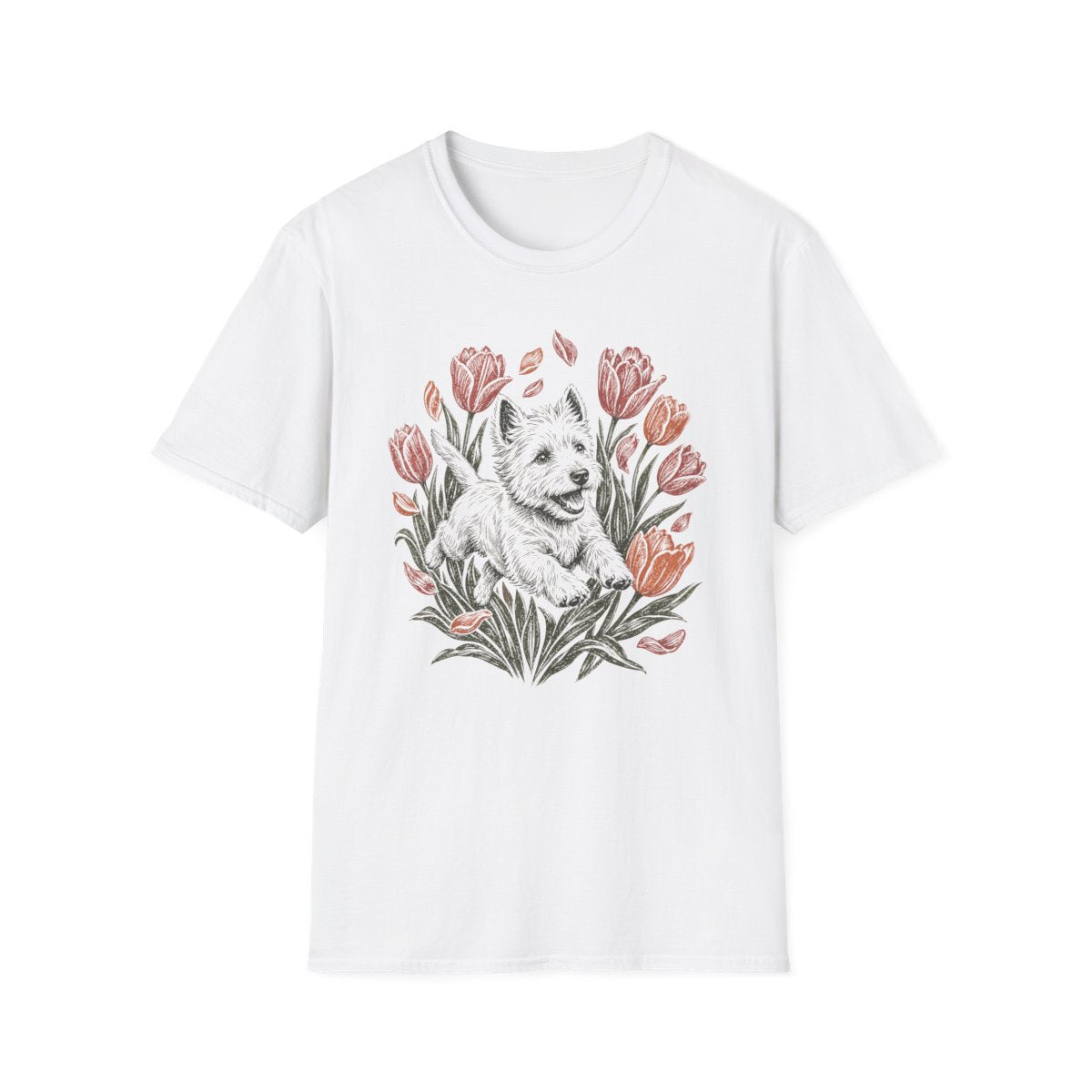 Tulip Garden Westie Tee