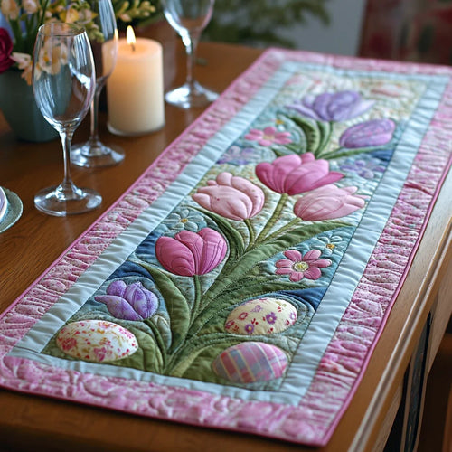Tulip Trails Quilted Table Runner