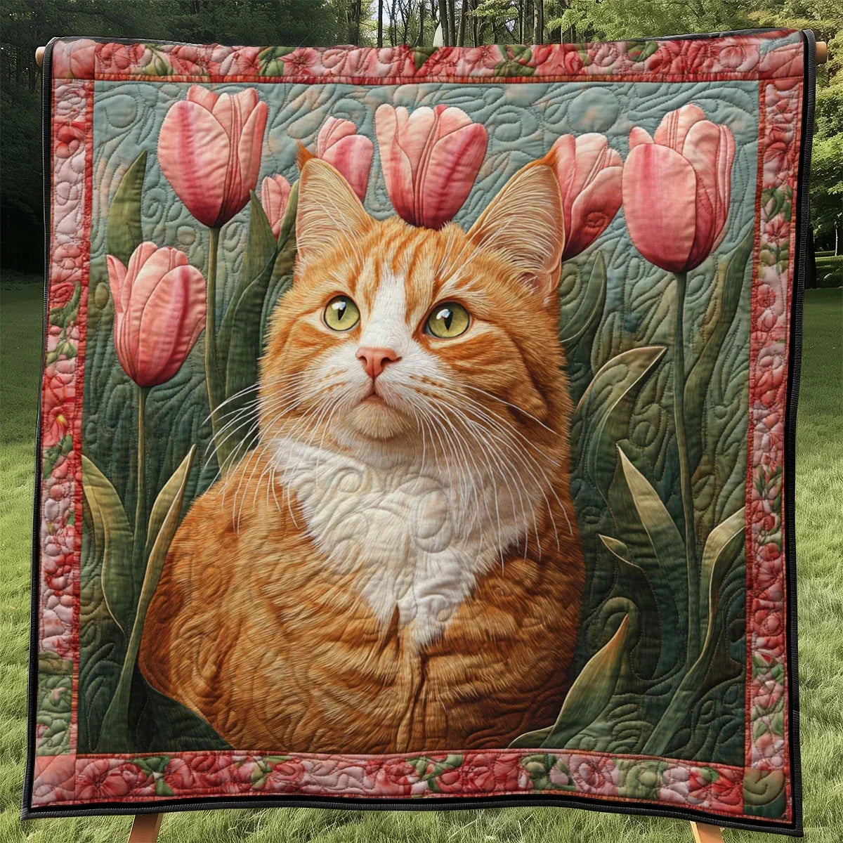 Tuliplight Cat Quilt Blanket