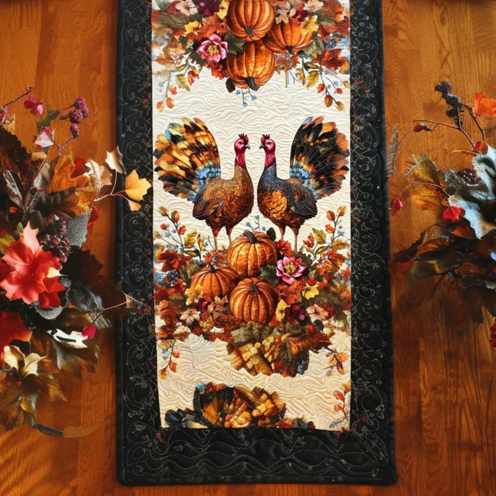 Turkey Time Quilted Table Runner