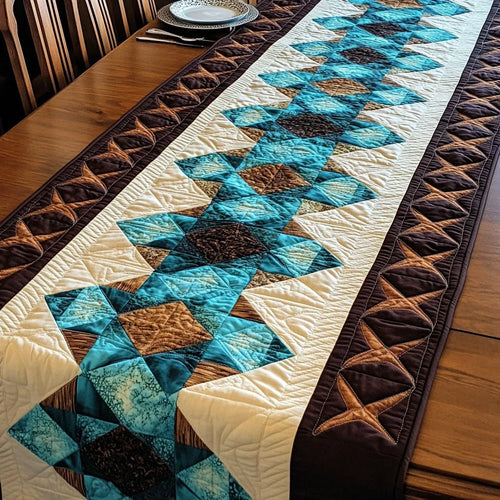 Turquoise Trails Quilted Table Runner