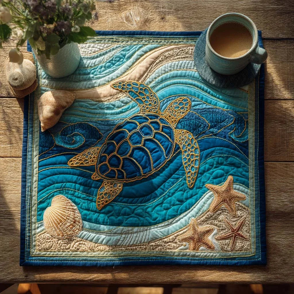Turtle Bay Quilted Table Topper