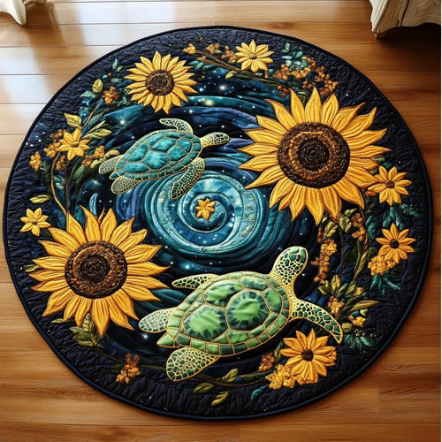 Turtle Sway Quilted Round Mat