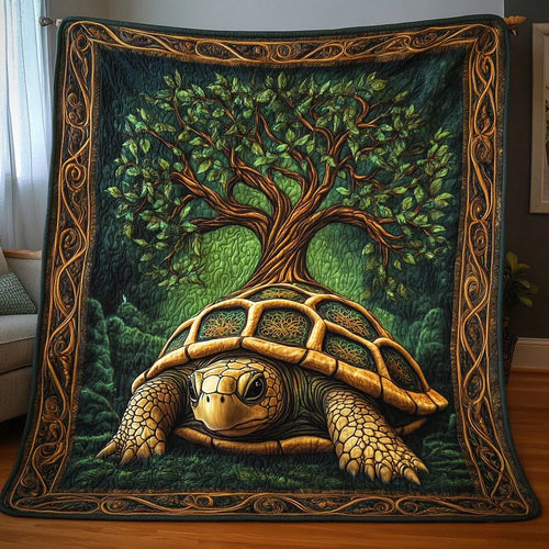 Turtle & Tree Of Life Quilt Blanket