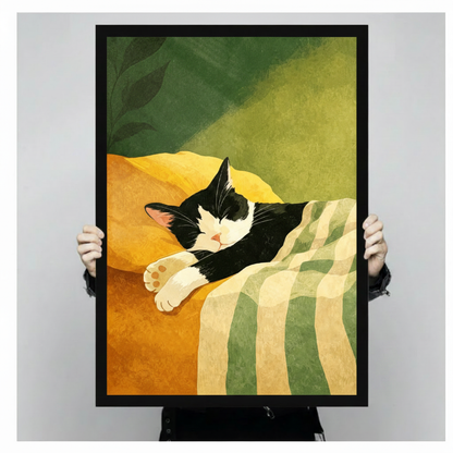 Sleeping Cat Cozy Sofa Warm Canvas Art Wall Art