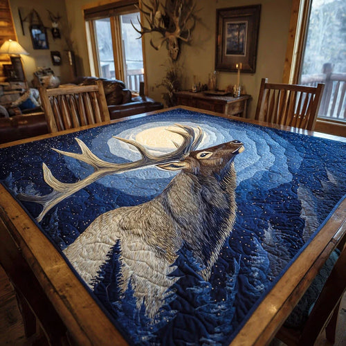 Twilight Elk Quilted Table Topper