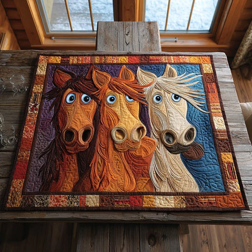 Twilight Gallop Quilted Table Topper