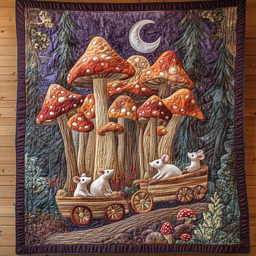 Twilight Toadstool Quilt Blanket