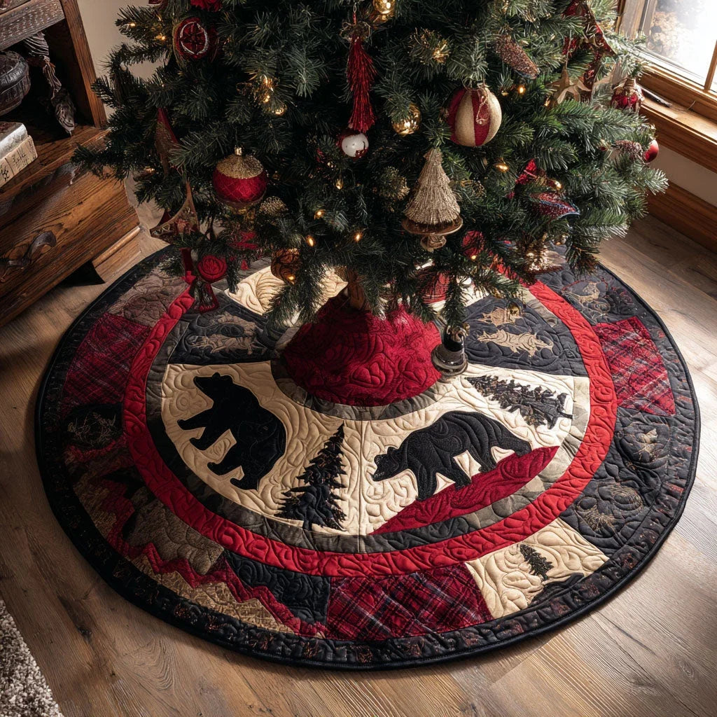 Twilight Wanderers Christmas Quilted Tree Skirt
