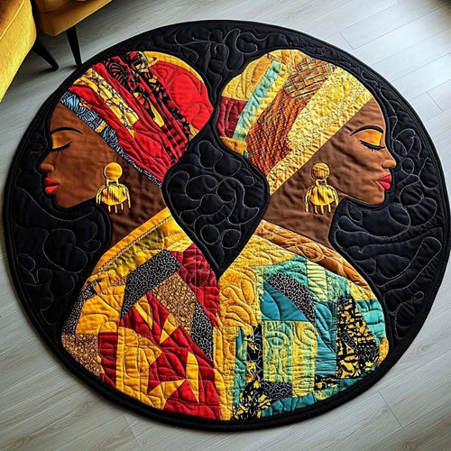 Twin Harmony Quilted Round Mat