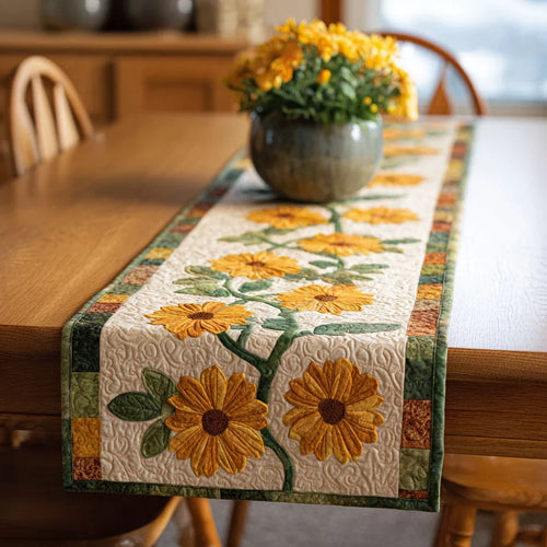 Twin Sun Quilted Table Runner