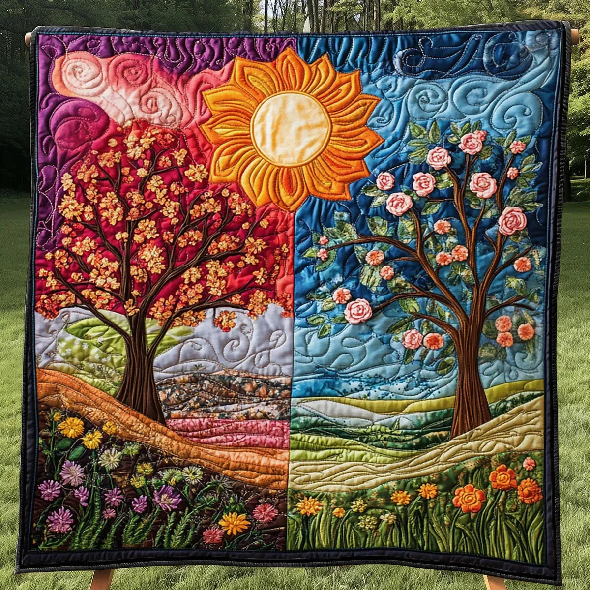 Two Worlds Quilt Blanket