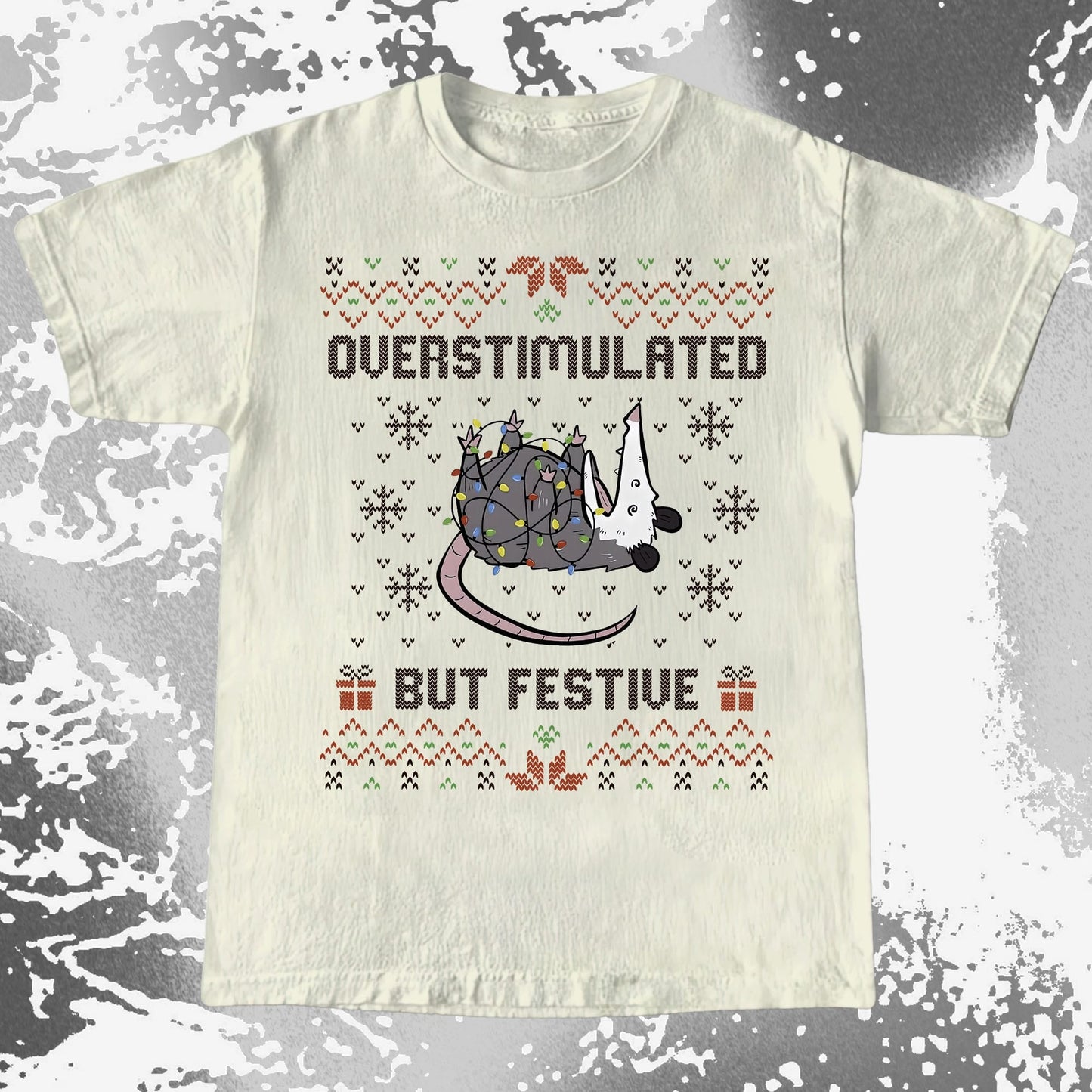 Overstimulated But Festive Christmas Possum (view 3)