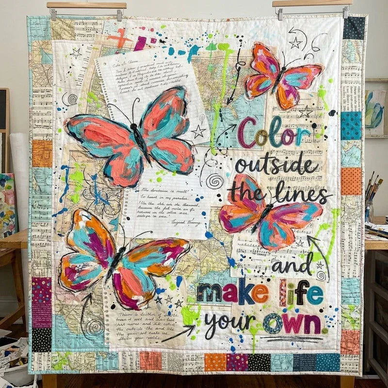 Unbound Butterfly Quilt Blanket - Quilted Blanket by Wild and Way
