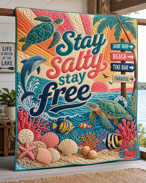 Unbound Sea Quilt Blanket - Quilted Blanket by Wild and Way