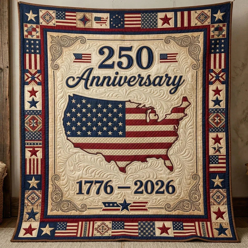 Usa 250 Anniversary Quilt Blanket