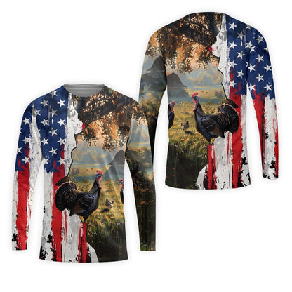Realistic Patriotic Turkey Peaceful All Over Print Shirt