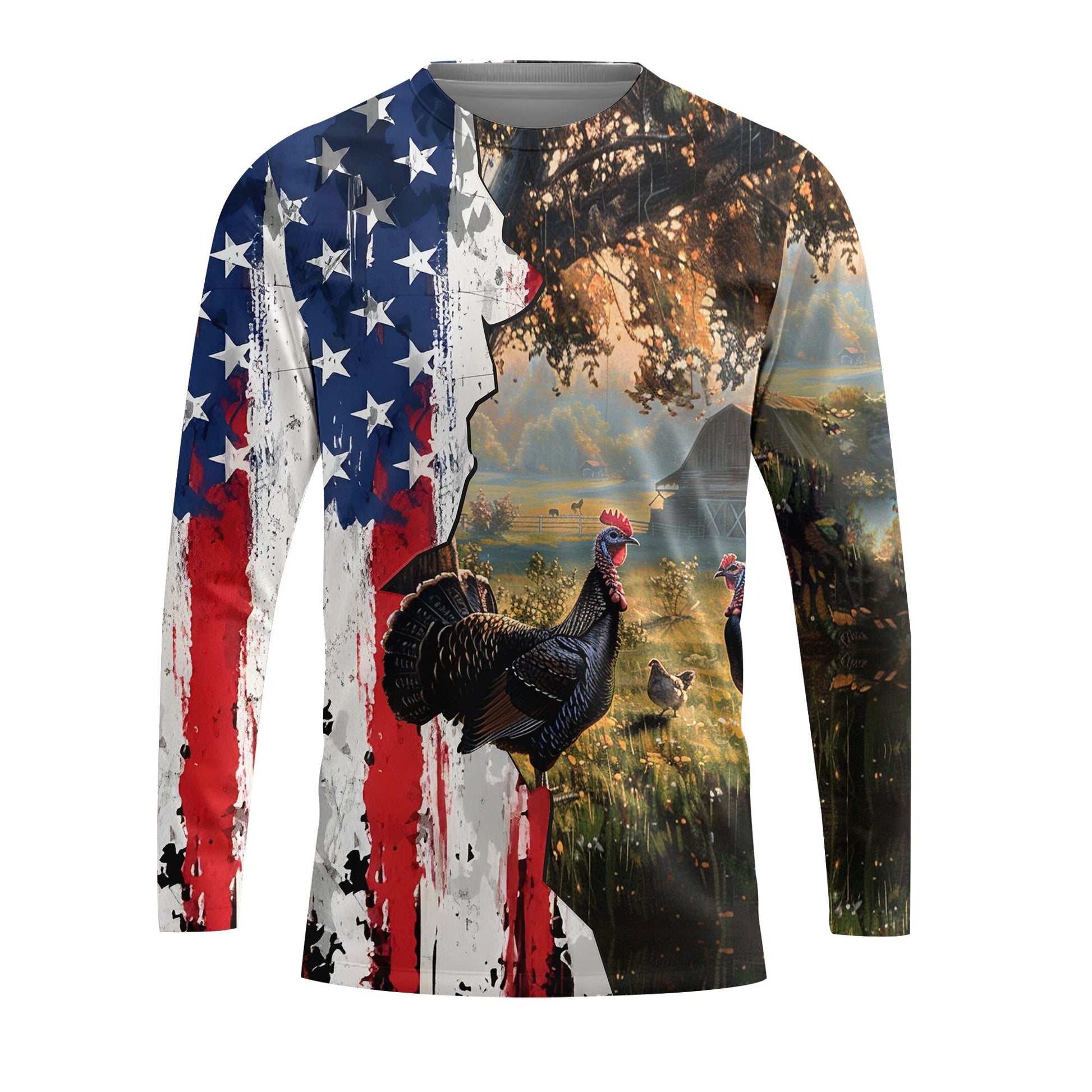 Realistic Patriotic Turkey Peaceful All Over Print Shirt
