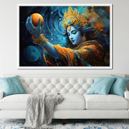 Krishna's Wisdom Path Canvas Wall Art