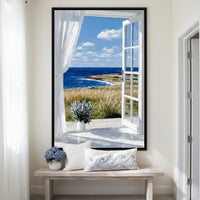 Ocean Breeze Through Open Window Canvas Wall Art