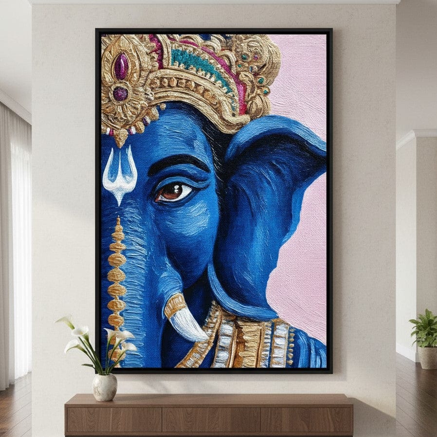 Lord Ganesha Blue Majesty Canvas Wall Art