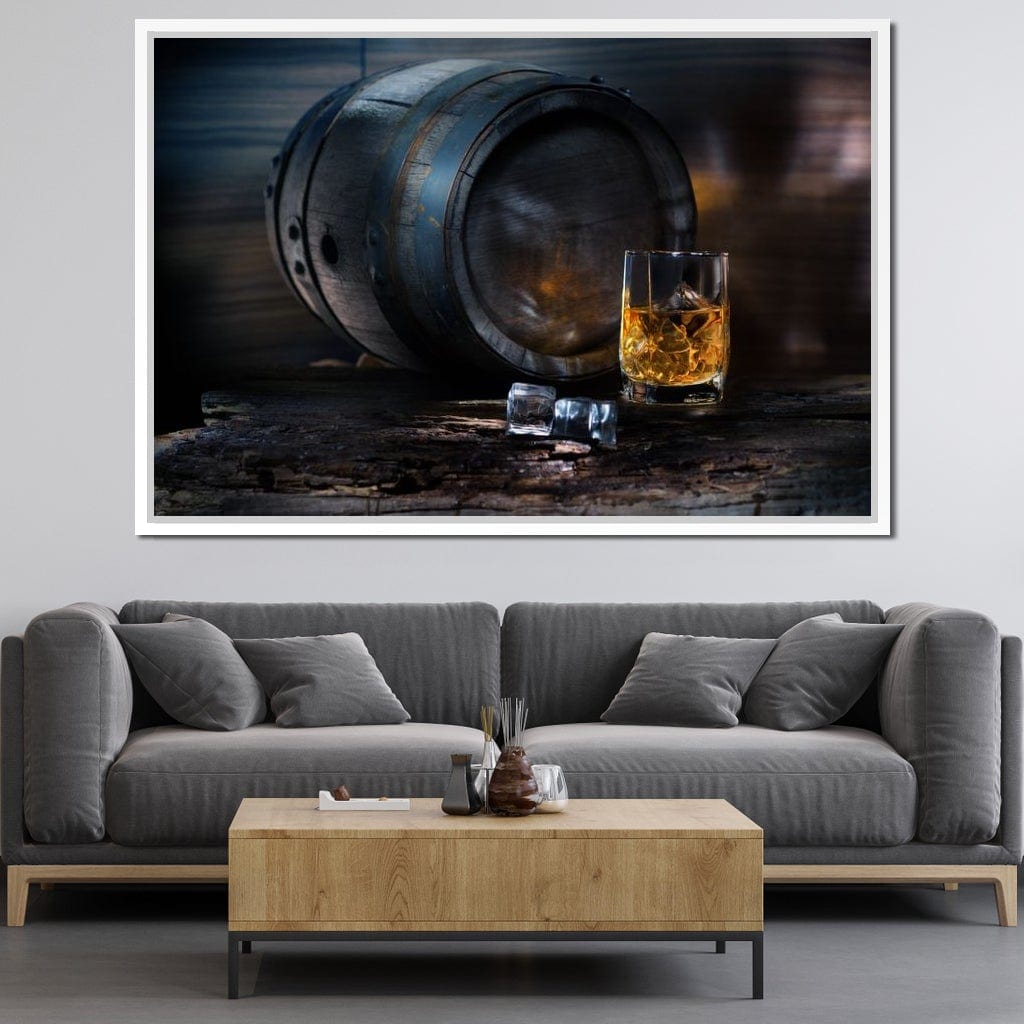 Keg of Whiskey Canvas Wall Art