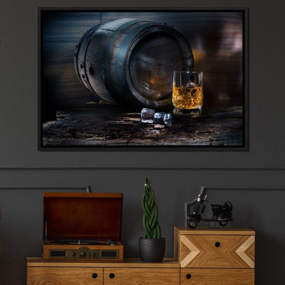 Keg of Whiskey Canvas Wall Art