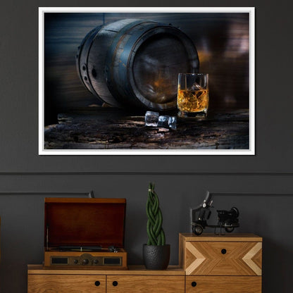 Keg of Whiskey Canvas Wall Art